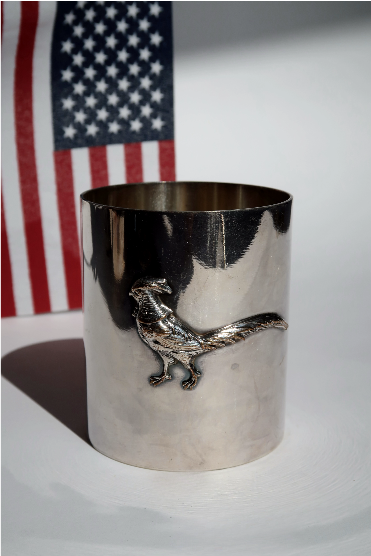 Sterling Silver Rooster Trinket Cup